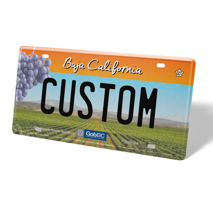 Baja California Metal License Plate