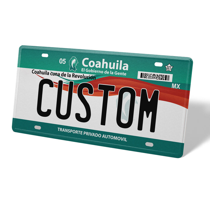 Coahuila Metal License Plate