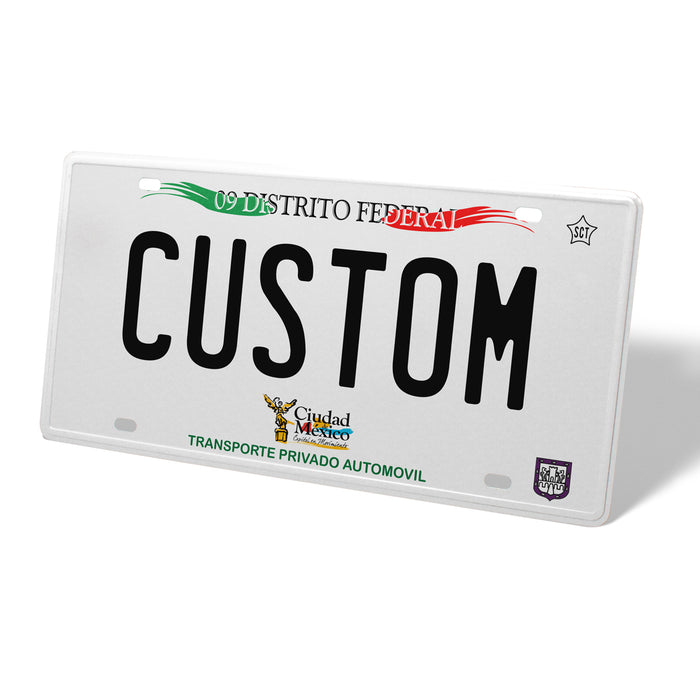 Distrito Federal Metal License Plate