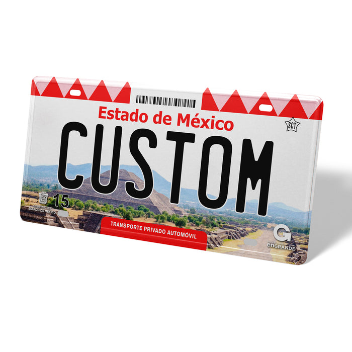 Estado de Mexico Metal License Plate