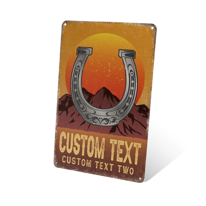 Horseshoe Tin Sign