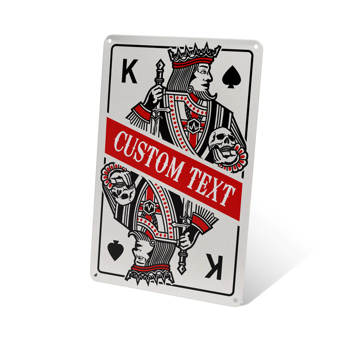 King Playing Card Tin Sign
