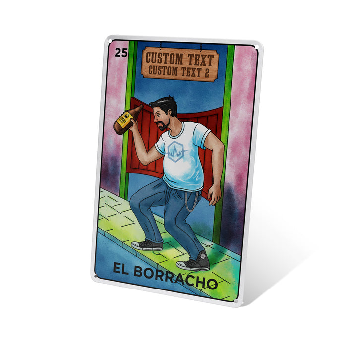Borracho Loteria Tin Sign