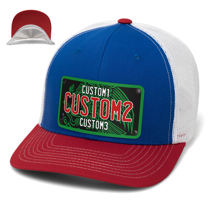MX Black Green Red Universal License Plate Hat