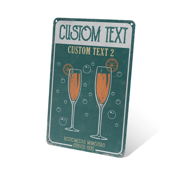 Mimosas Tin Sign