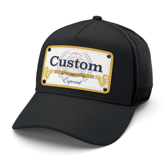 Model Beverage Label Custom Hat