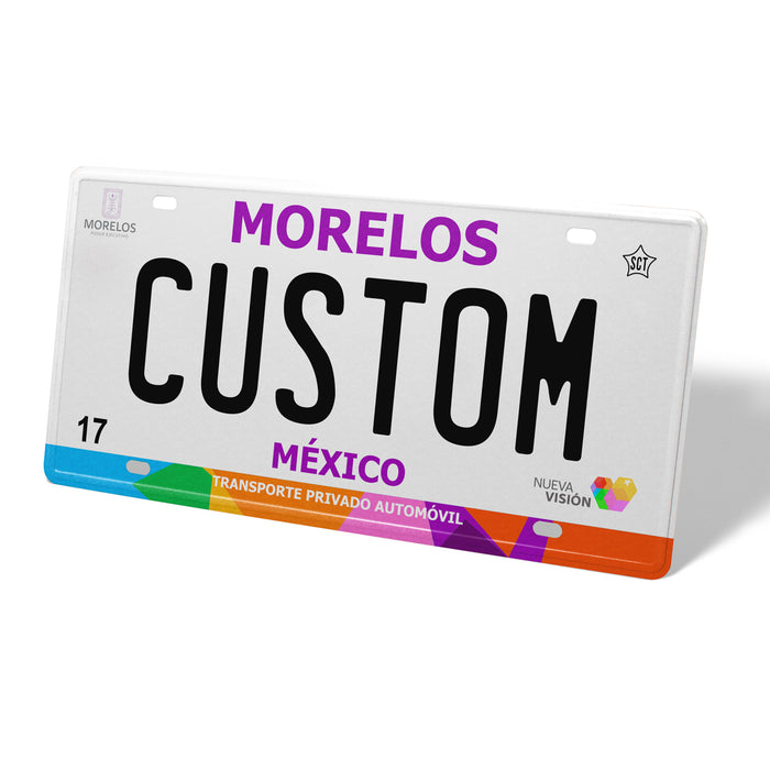 Morelos Metal License Plate