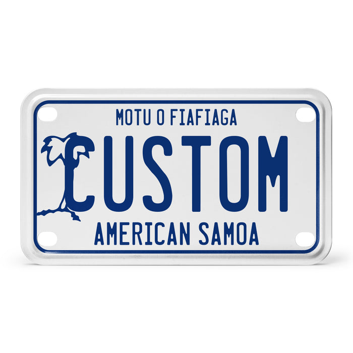 American Samoa Mini Metal License Plate