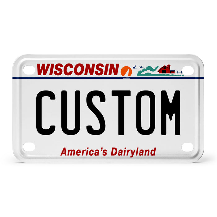 Wisconsin Mini Metal License Plate