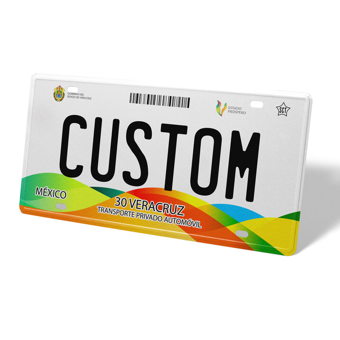 Veracruz Metal License Plate