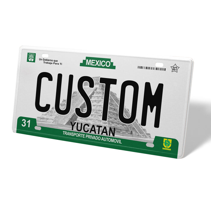 Yucatan Metal License Plate