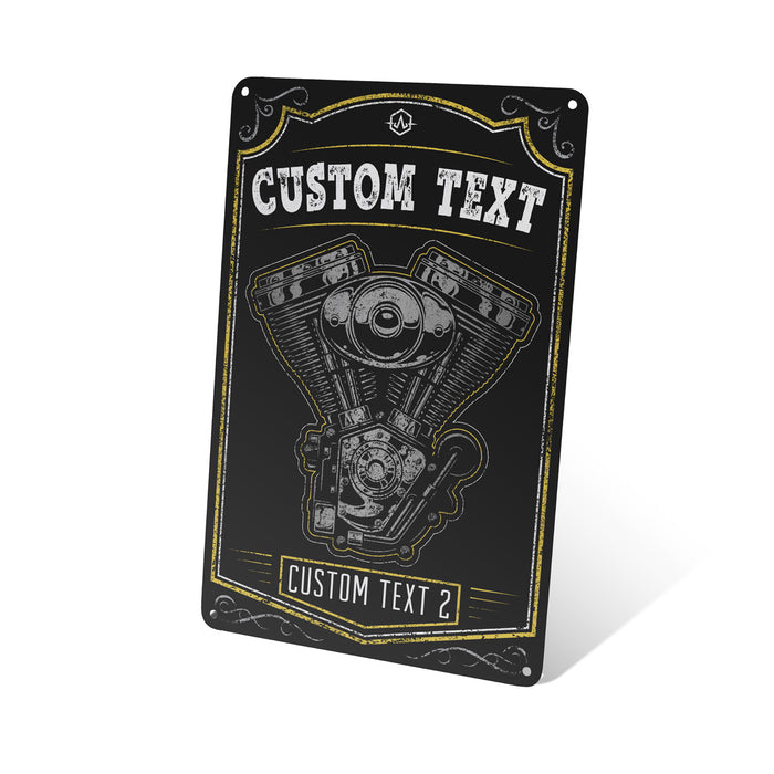 Motorcycle Engine Tin Sign
