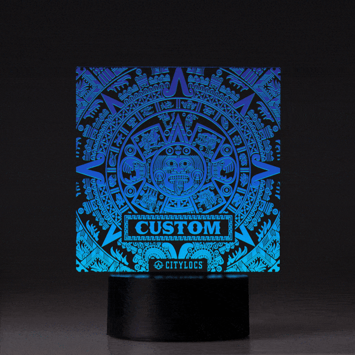 LED Aztec Calendar Lamp