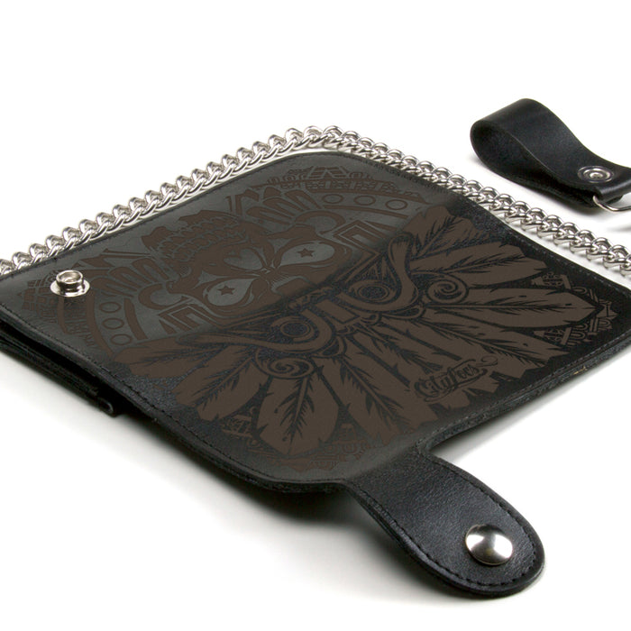 Chain Wallet - Aztec Skull