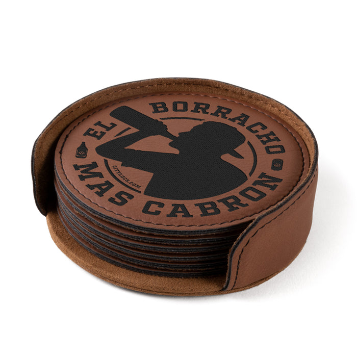 Leatherette Coaster - Borracho Cabron