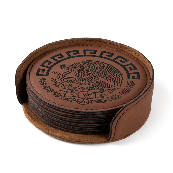 Leatherette Coaster - Eagle Badge