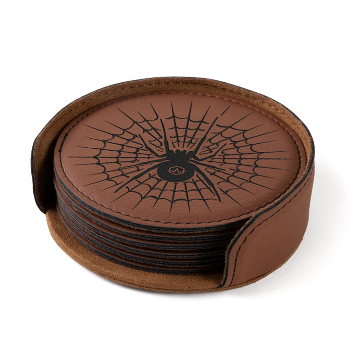 Leatherette Coaster - Spider