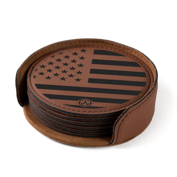 Leatherette Coaster - Stripes
