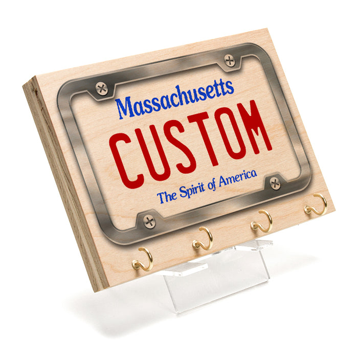 Massachusetts License Plate Key Rack
