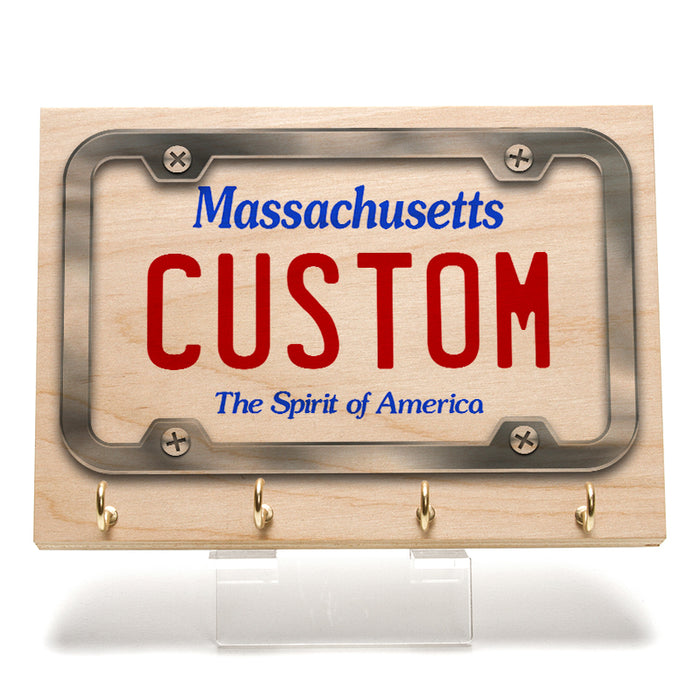 Massachusetts License Plate Key Rack