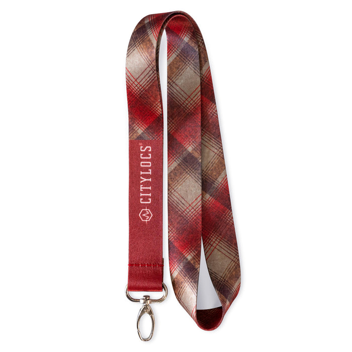 Red Plaid Lanyard