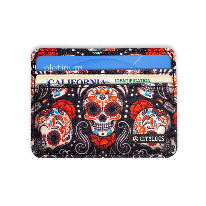 Sugar Skull Canvas Wallet