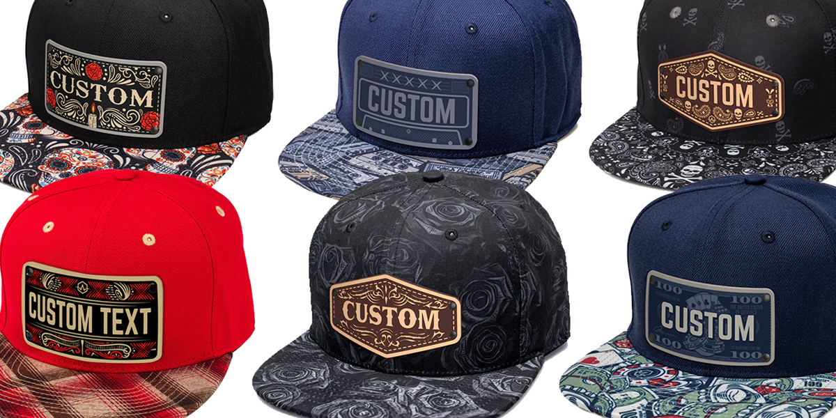 Personalized flat bill hats sales