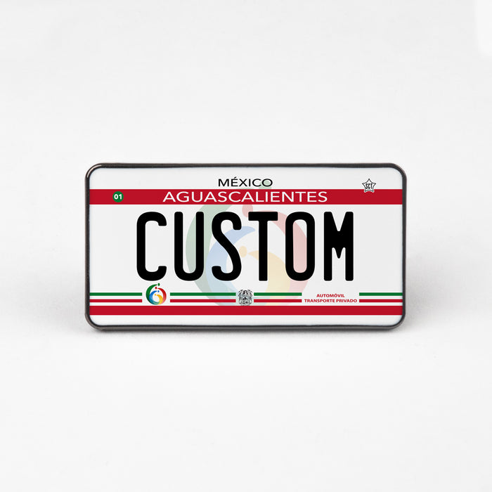 Aguascalientes License Plate Enamel Pin