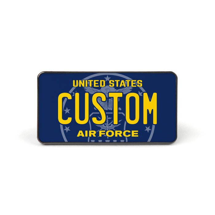 Air Force License Plate Enamel Pin
