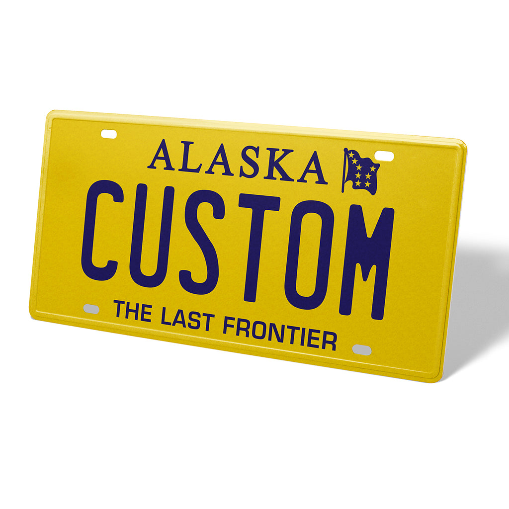 Alaska Yellow Metal License Plate