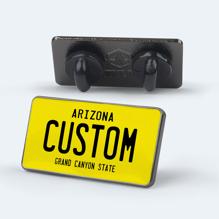 Arizona Yellow License Plate Enamel Pin