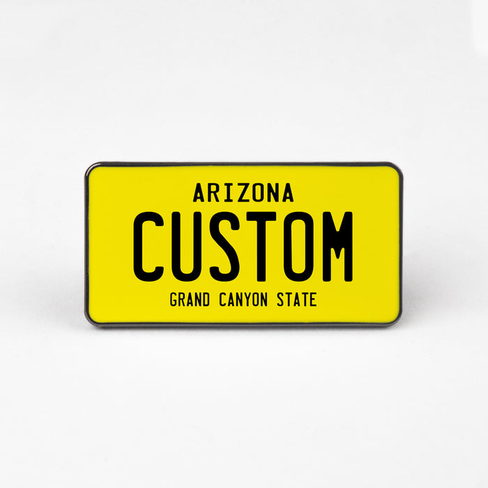 Arizona Yellow License Plate Enamel Pin