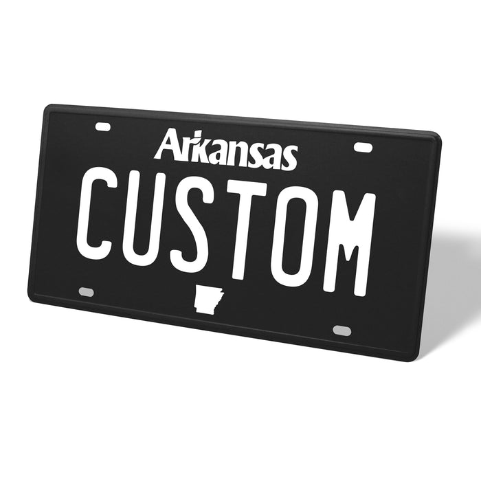 Arkansas Blackout Metal License Plate