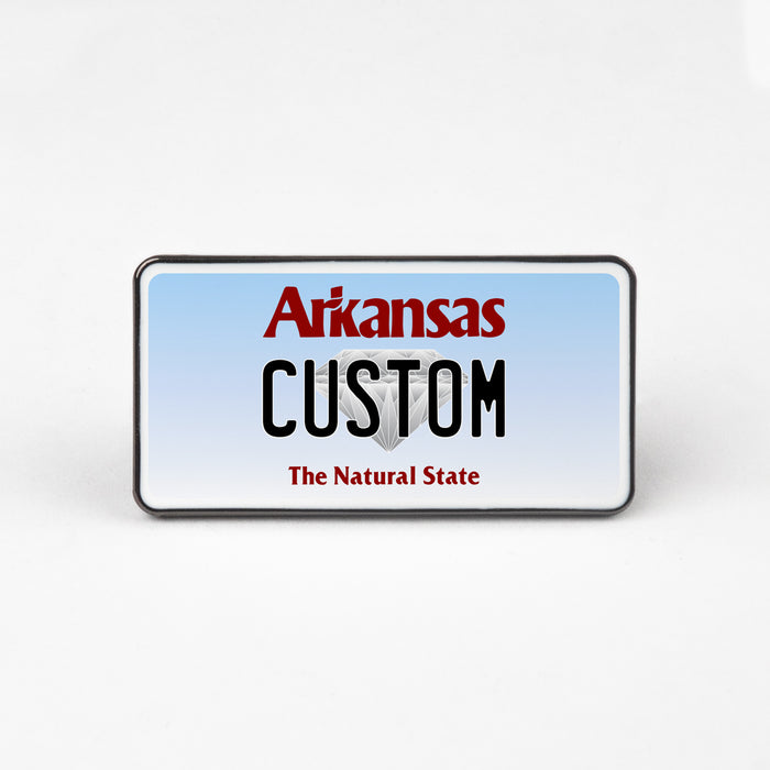 Arkansas License Plate Enamel Pin