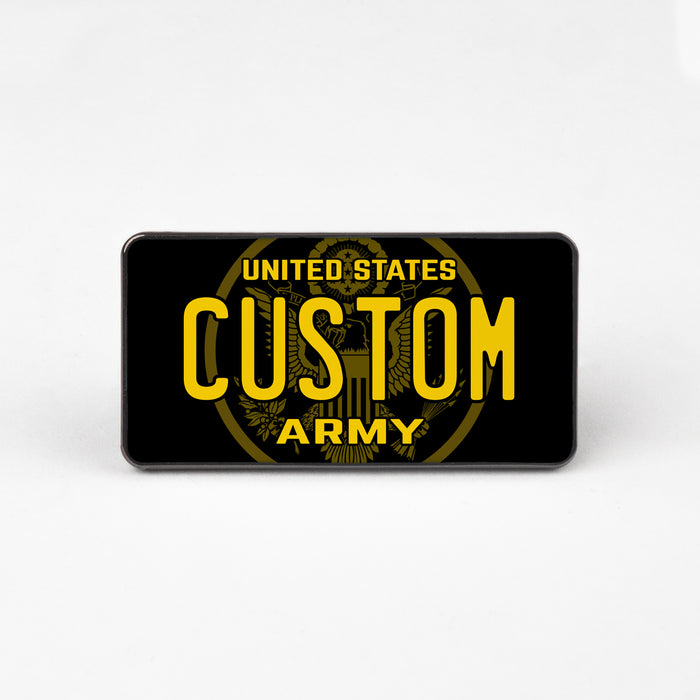 Army License Plate Enamel Pin