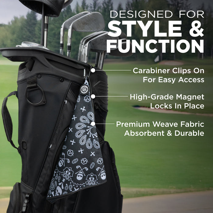 Magnetic Golf Towel Paisley
