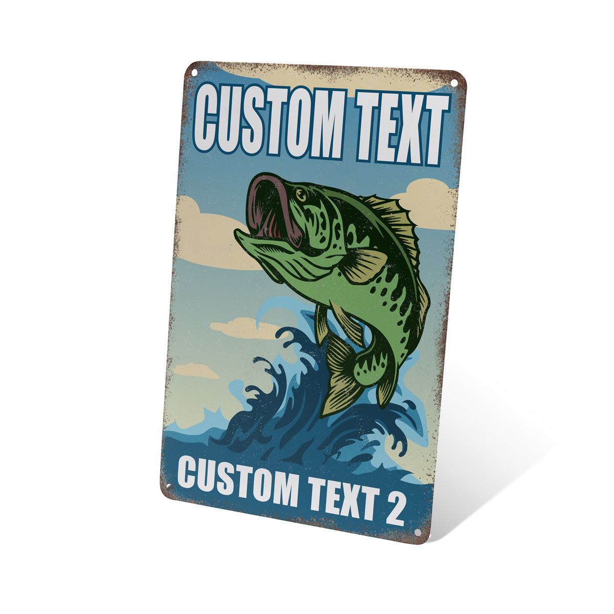 Custom Bass Tin Sign - Reel in Personalized Style — CityLocs