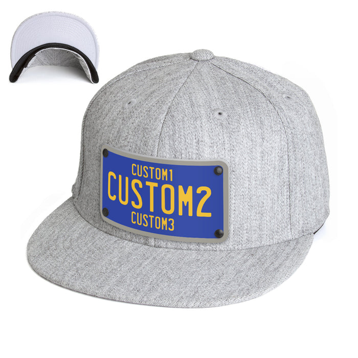 Blue & Yellow Universal License Plate Hat