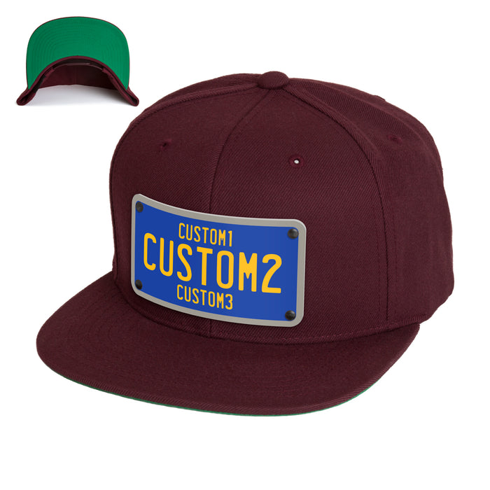 Blue & Yellow Universal License Plate Hat