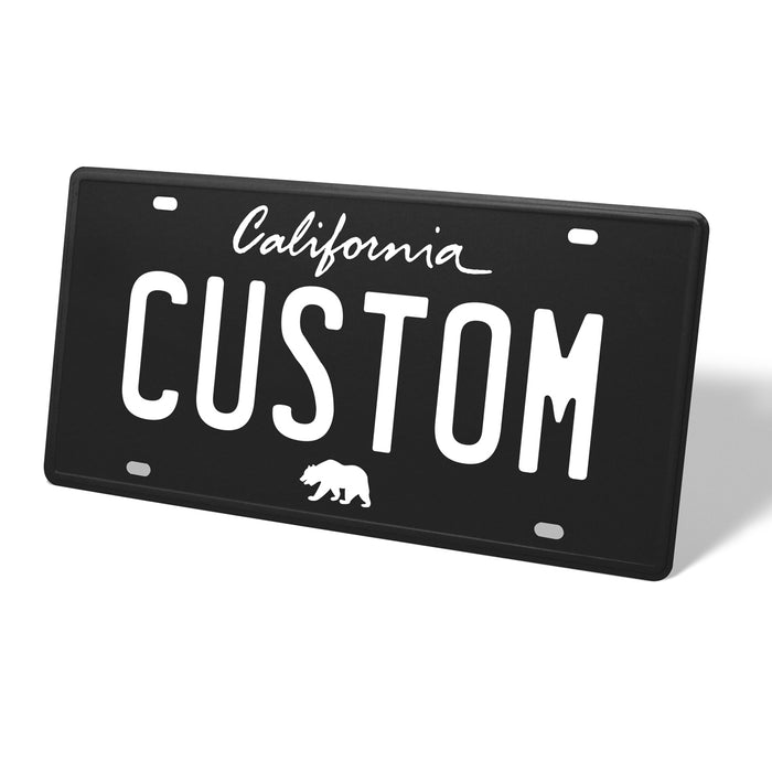 California Blackout Metal License Plate