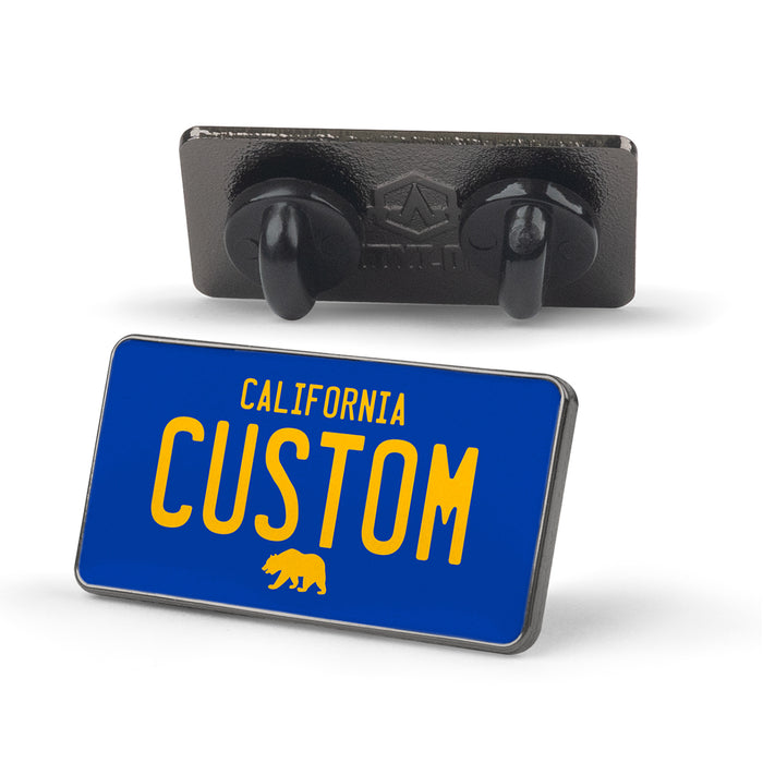 California Blue License Plate Enamel Pin