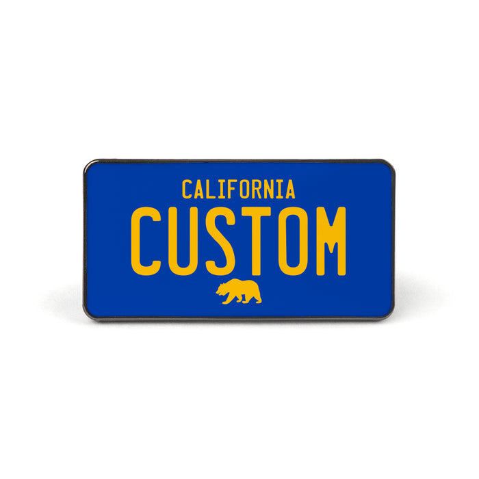 California Blue License Plate Enamel Pin