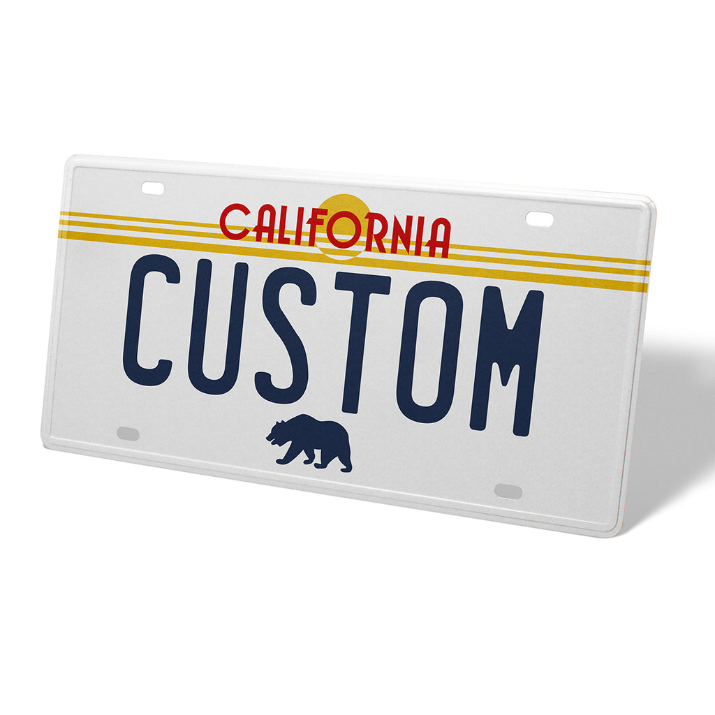 California 80's Sunny Metal License Plate