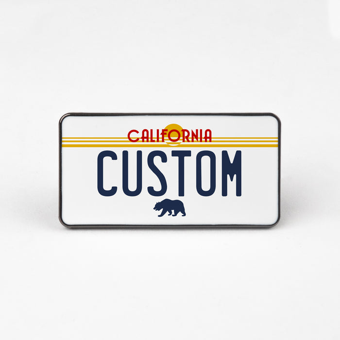 California Sunny License Plate Enamel Pin