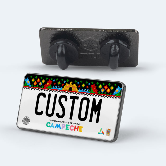 Campeche License Plate Enamel Pin