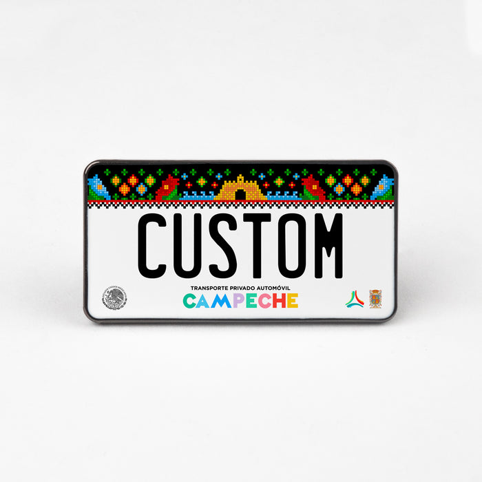 Campeche License Plate Enamel Pin