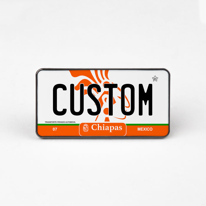 Chiapas License Plate Enamel Pin