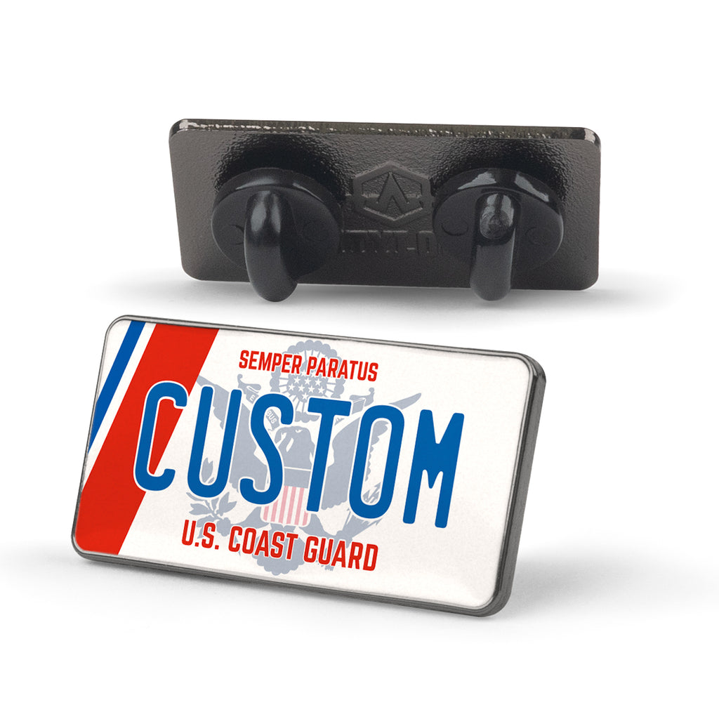 Coast Guard License Plate Enamel Pin