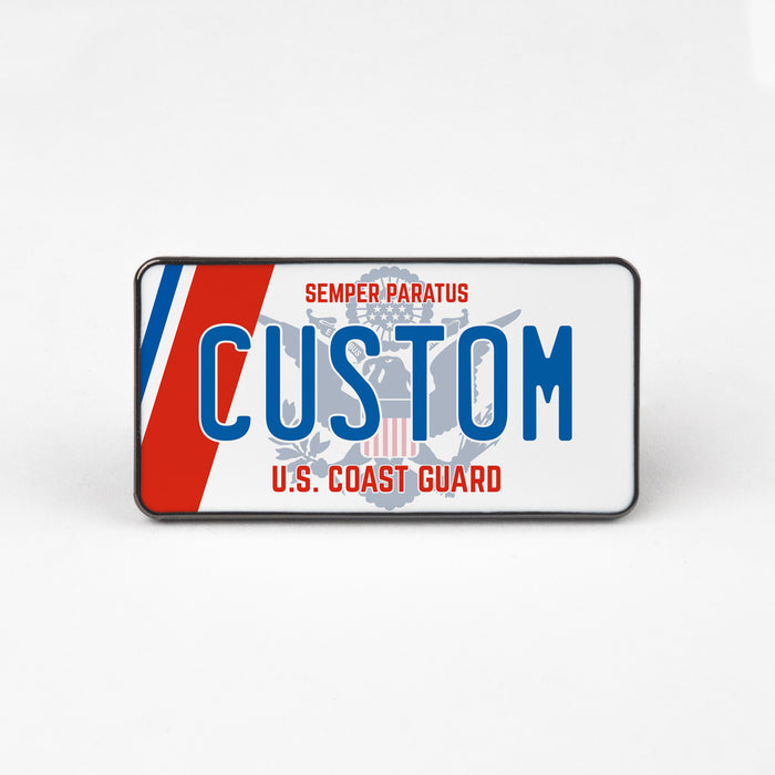 Coast Guard License Plate Enamel Pin