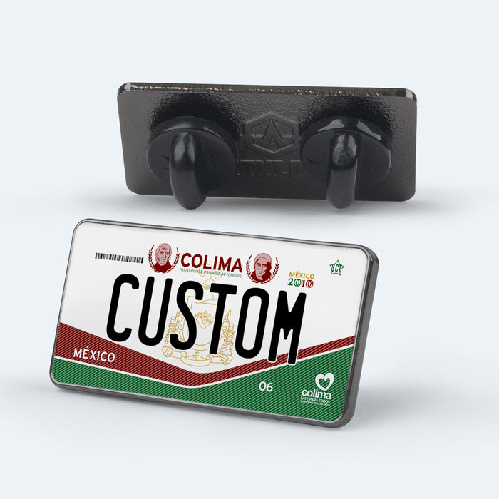 Colima License Plate Enamel Pin